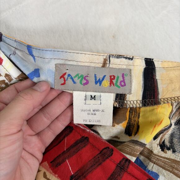 Vintage Jams World Sarong Wrap Skirt Womens Medium M Lightweight Cover Up Boho - Picture 5 of 11